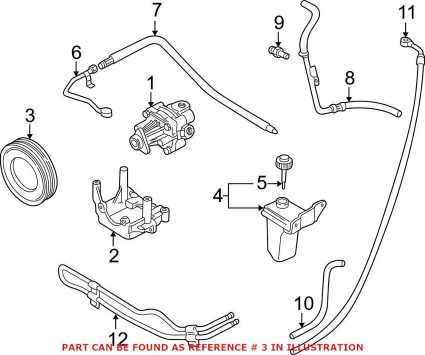 Audi Power Steering Pump Pulley 078145255H